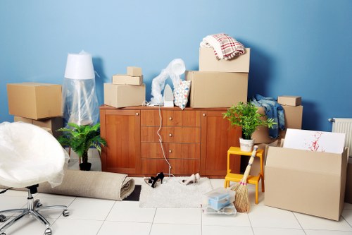 Professional movers coordinating a commercial relocation in Hillingdon
