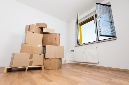 Team unpacking boxes in a new home